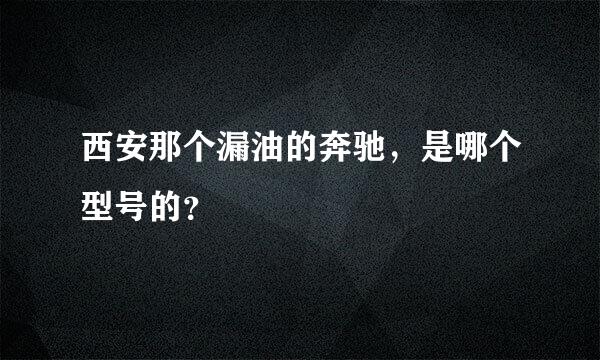 西安那个漏油的奔驰，是哪个型号的？