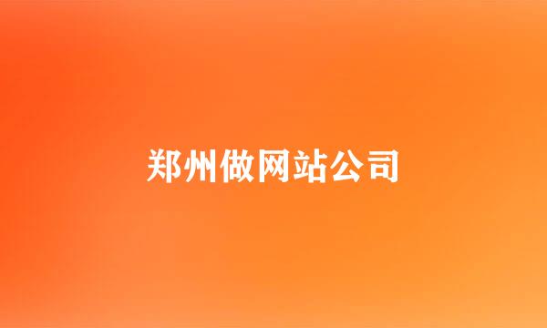 郑州做网站公司