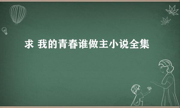 求 我的青春谁做主小说全集