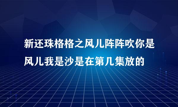 新还珠格格之风儿阵阵吹你是风儿我是沙是在第几集放的