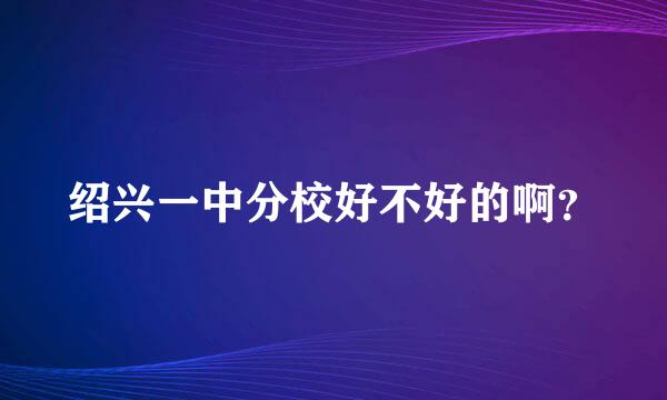 绍兴一中分校好不好的啊？