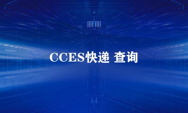 CCES快递 查询