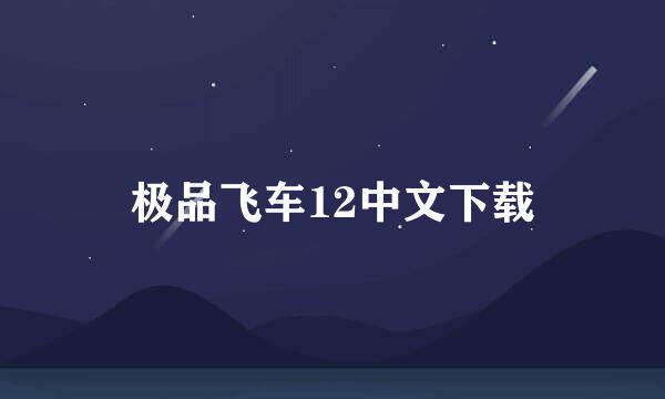 极品飞车12中文下载