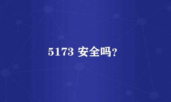 5173 安全吗？