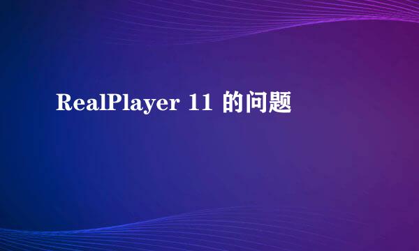 RealPlayer 11 的问题