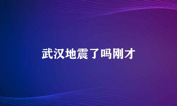 武汉地震了吗刚才