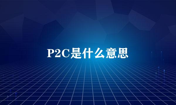 P2C是什么意思