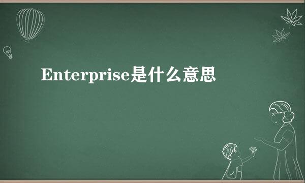 Enterprise是什么意思