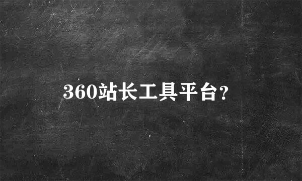 360站长工具平台？