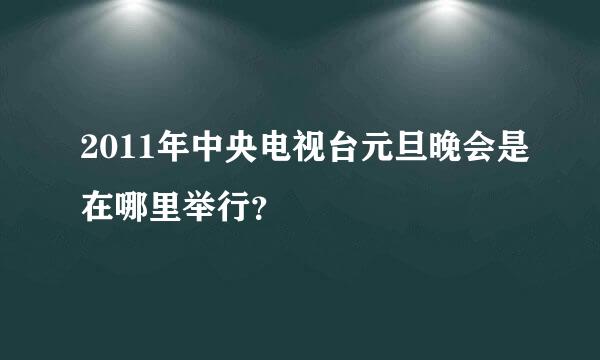 2011年中央电视台元旦晚会是在哪里举行？