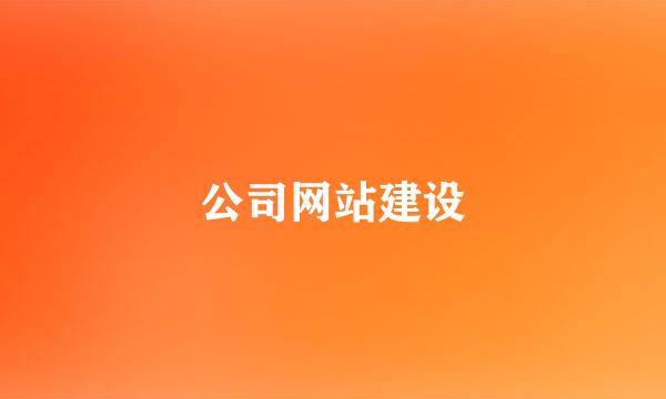 公司网站建设