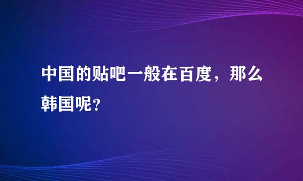 中国的贴吧一般在百度，那么韩国呢？