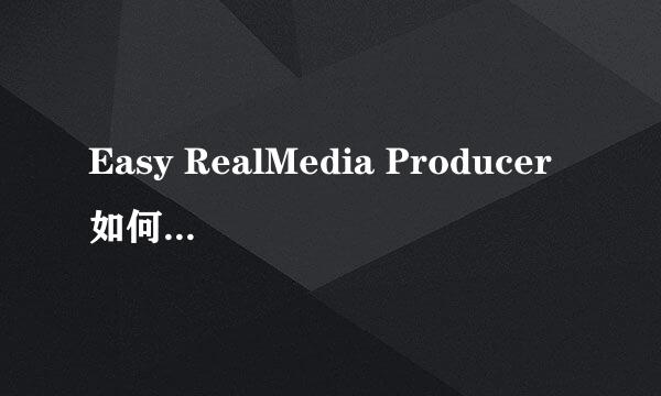 Easy RealMedia Producer如何设置参数？