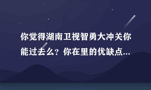 你觉得湖南卫视智勇大冲关你能过去么？你在里的优缺点是什么？