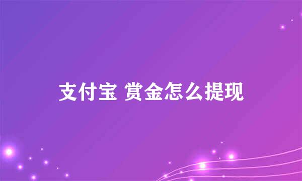 支付宝 赏金怎么提现