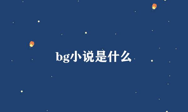 bg小说是什么