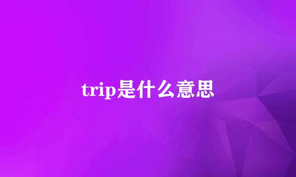 trip是什么意思