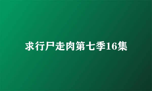 求行尸走肉第七季16集