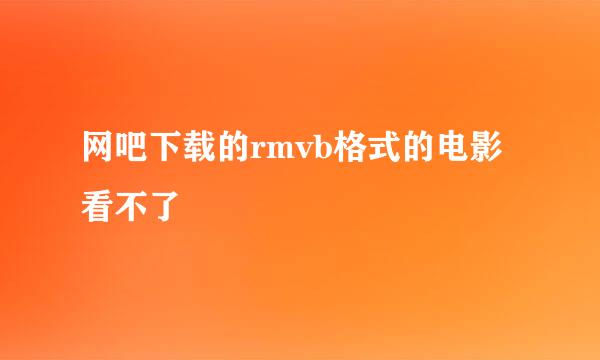 网吧下载的rmvb格式的电影看不了