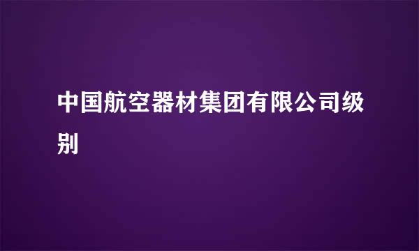 中国航空器材集团有限公司级别