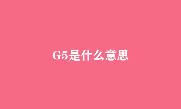 G5是什么意思