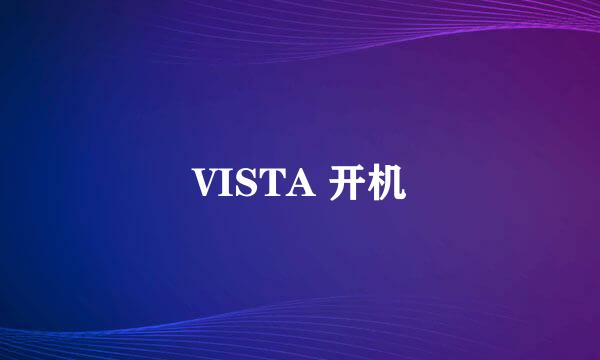 VISTA 开机