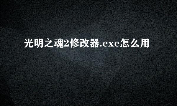 光明之魂2修改器.exe怎么用