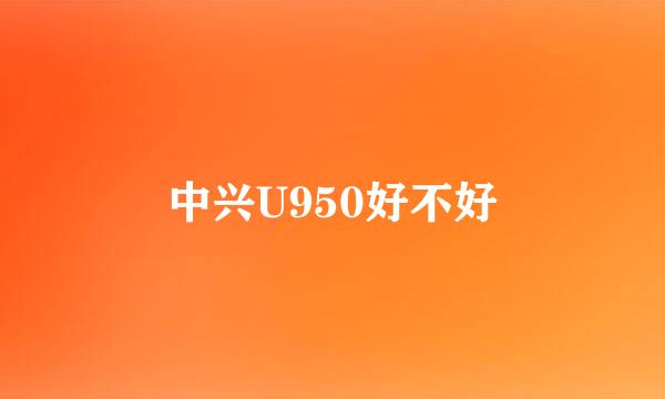 中兴U950好不好