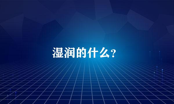 湿润的什么？