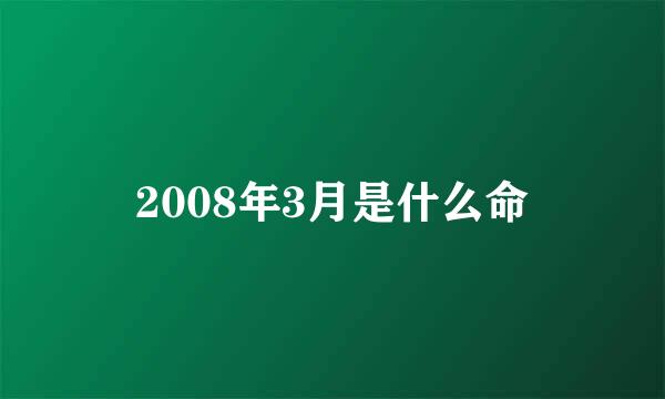 2008年3月是什么命