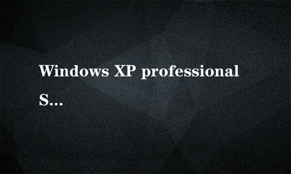 Windows XP professional Service pack 3.跪求高手解答。