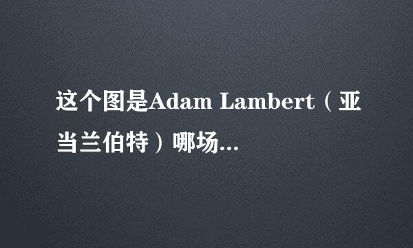 这个图是Adam Lambert（亚当兰伯特）哪场演唱会的