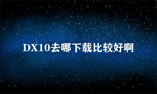 DX10去哪下载比较好啊