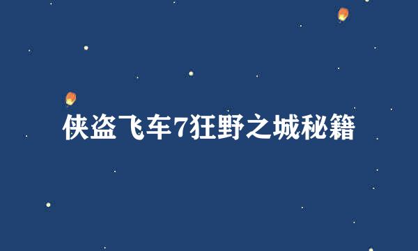 侠盗飞车7狂野之城秘籍