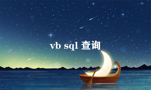 vb sql 查询