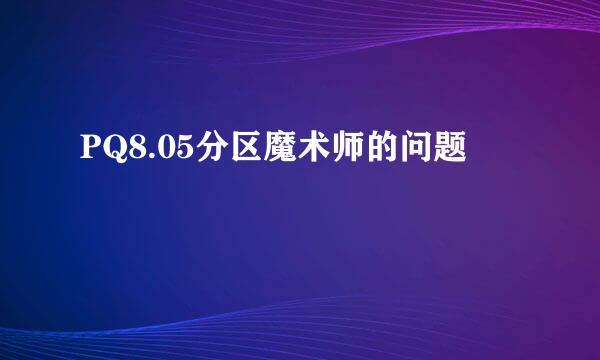 PQ8.05分区魔术师的问题