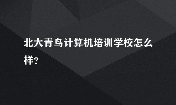 北大青鸟计算机培训学校怎么样？