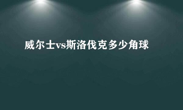 威尔士vs斯洛伐克多少角球