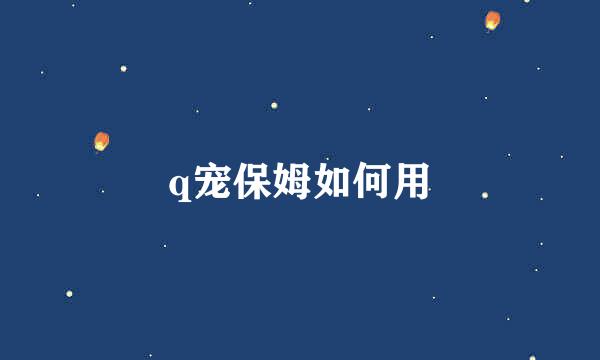 q宠保姆如何用