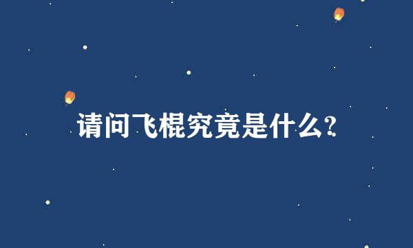 请问飞棍究竟是什么?