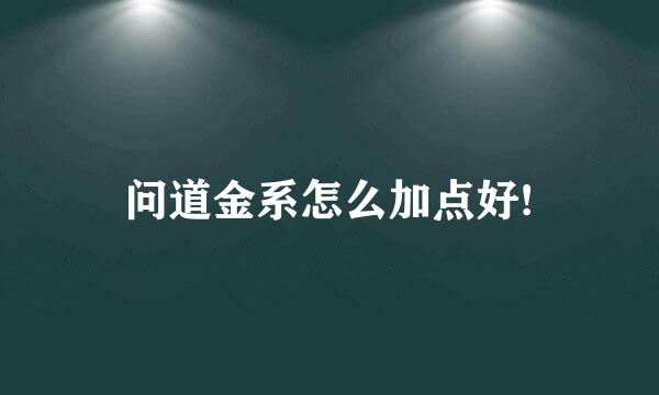 问道金系怎么加点好!