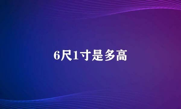 6尺1寸是多高