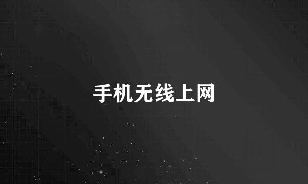 手机无线上网