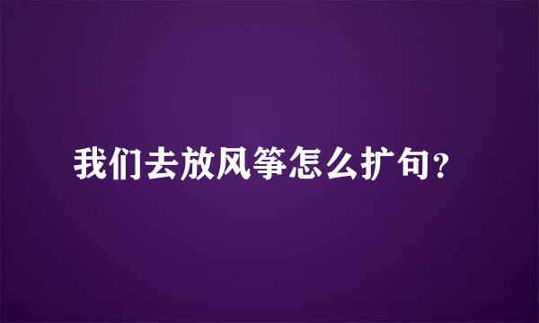 我们去放风筝怎么扩句？