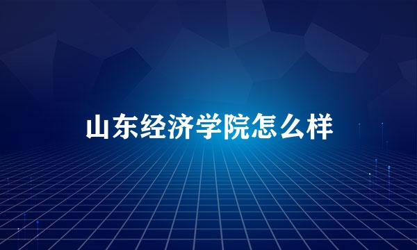 山东经济学院怎么样