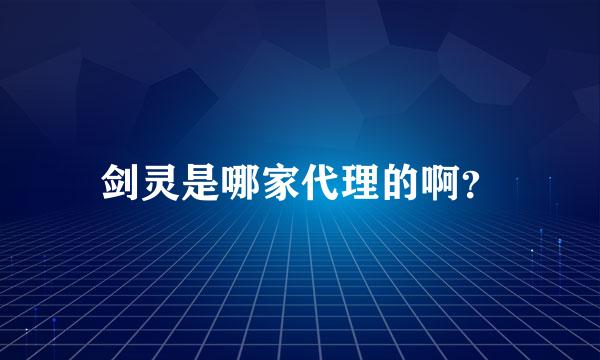 剑灵是哪家代理的啊？