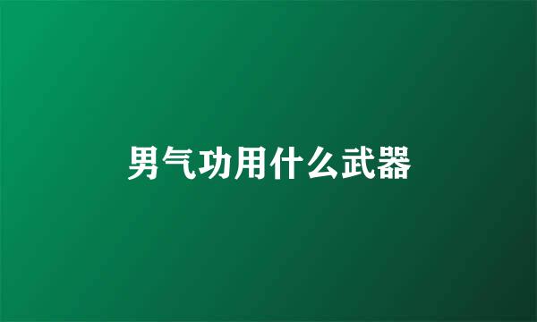 男气功用什么武器