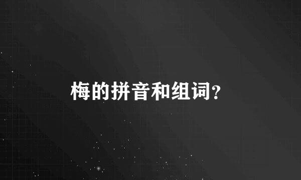 梅的拼音和组词？