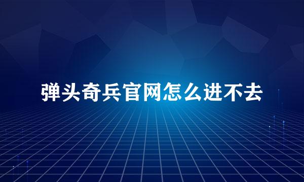 弹头奇兵官网怎么进不去