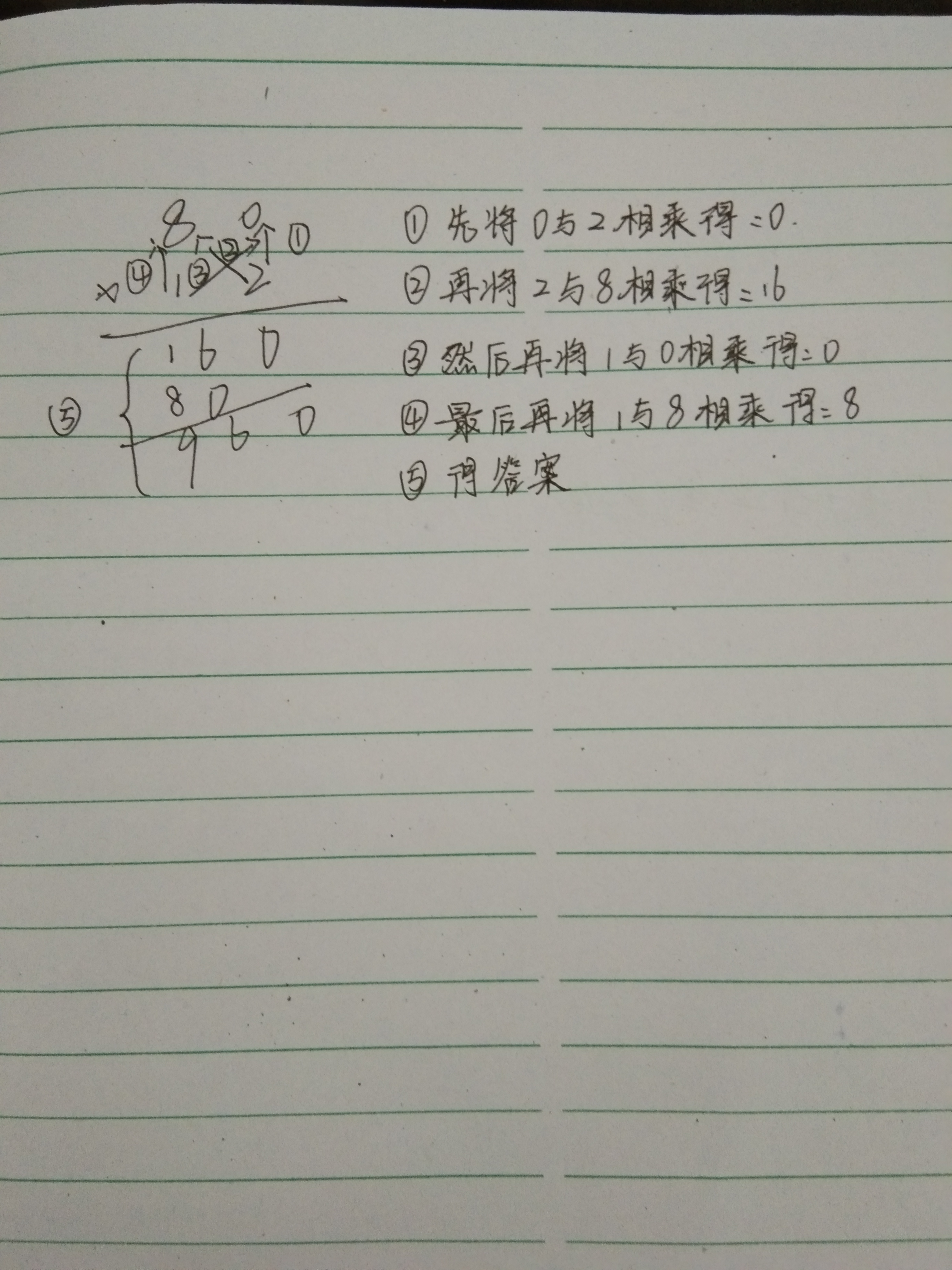 80×12竖式计算？